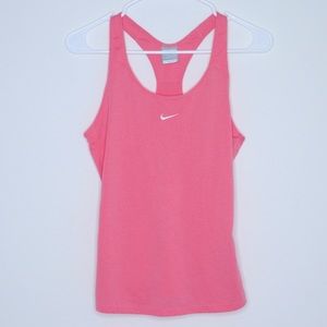 Nike Dri-fit pink and white tank top size S